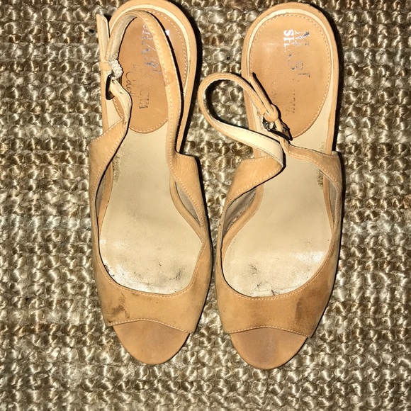 Open toed suede heels - Picture 2 of 4